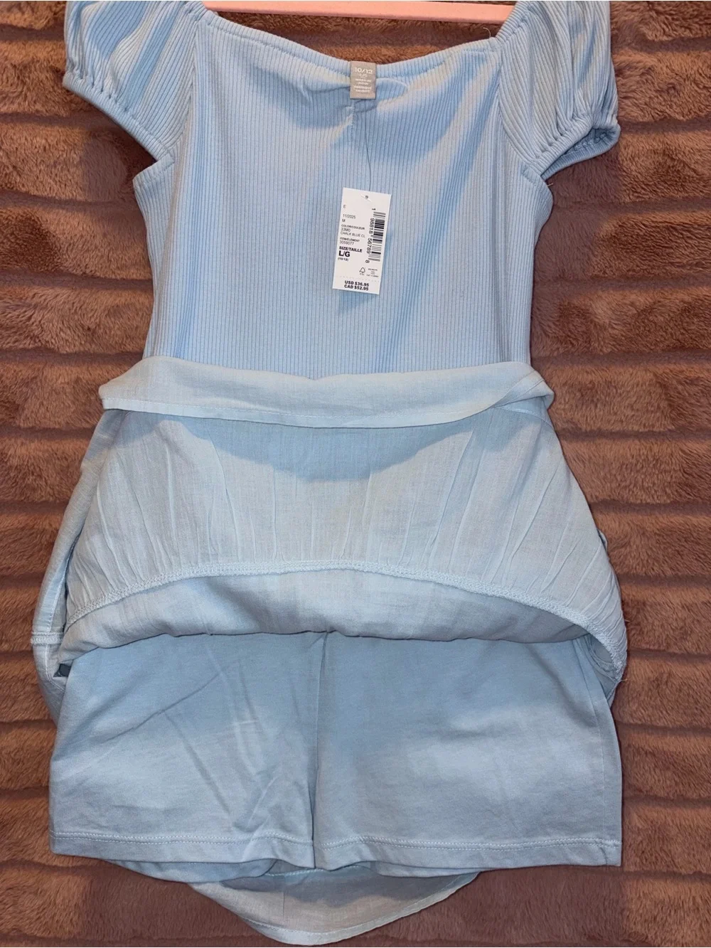 The Children's Place Light Blue Puff-Sleeve Tiered Dress - Picture 4 of 4